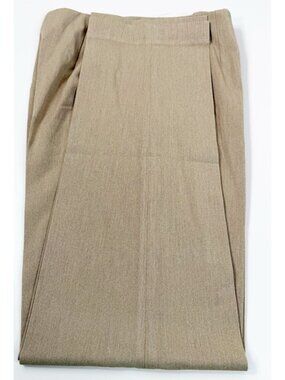 Talbots Sz 4 (Actual 28x30) Camel Tan Flat Front Dress Pants Side Zip  EUC